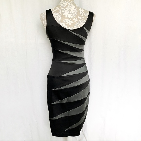 Jax // Black, Grey Starburst Design Y2K Mini Dress Sz 2 dr1 - Picture 4 of 9